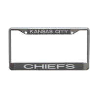 Wholesale-Kansas City Chiefs CARBON Lic Plt Frame S/L Printed