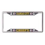 Wholesale-Kansas City Chiefs CARBON Lic Plt Frame S/S Printed