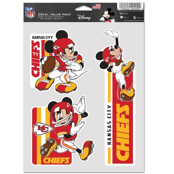 Wholesale-Kansas City Chiefs / Disney Mickey Mouse Multi Use 3 Fan Pack