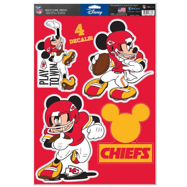 Wholesale-Kansas City Chiefs / Disney Mickey Mouse Multi-Use Decal 11" x 17"