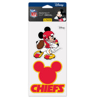 Wholesale-Kansas City Chiefs / Disney Mickey Mouse Perfect Cut Decal Set of Two 4"x4"