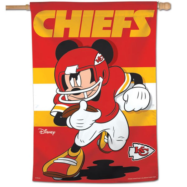 Wholesale-Kansas City Chiefs / Disney Mickey Mouse Vertical Flag 28" x 40"