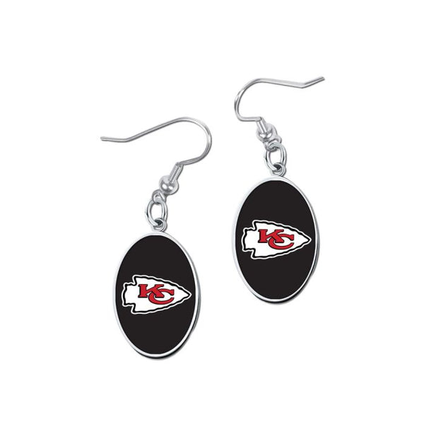 Wholesale-Kansas City Chiefs Earrings Jewelry Carded Round