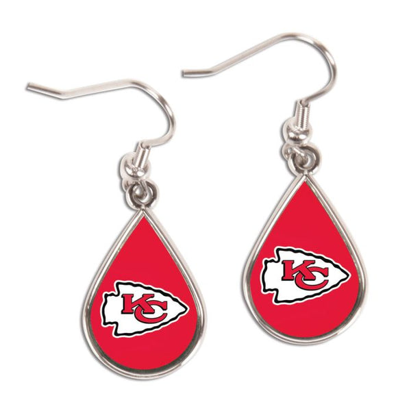 Wholesale-Kansas City Chiefs Earrings Jewelry Carded Tear Drop