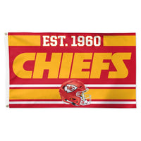 Wholesale-Kansas City Chiefs Established Flag - Deluxe 3' X 5'