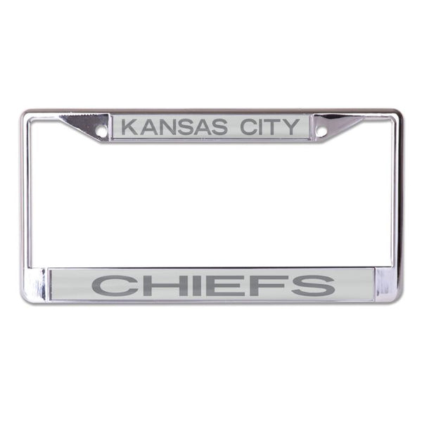 Wholesale-Kansas City Chiefs FROSTED Lic Plt Frame S/L Printed