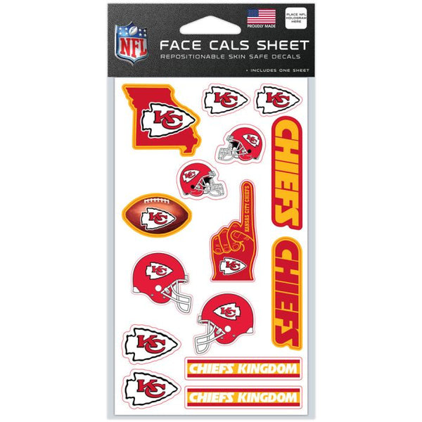 Wholesale-Kansas City Chiefs Face Cals 4" x 7"