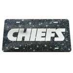 Wholesale-Kansas City Chiefs GLITTER BACKGROUND Acrylic Classic License Plates