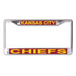 Wholesale-Kansas City Chiefs GLITTER BACKGROUND Lic Plt Frame S/L Metallic