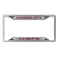 Wholesale-Kansas City Chiefs GLITTER BACKGROUND Lic Plt Frame S/S Printed