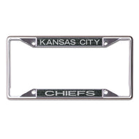 Wholesale-Kansas City Chiefs GLITTER BACKGROUND Lic Plt Frame S/S Printed