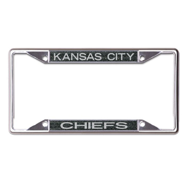 Wholesale-Kansas City Chiefs GLITTER BACKGROUND Lic Plt Frame S/S Printed