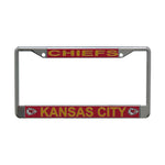 Wholesale-Kansas City Chiefs GLITTER Lic Plt Frame S/L Printed