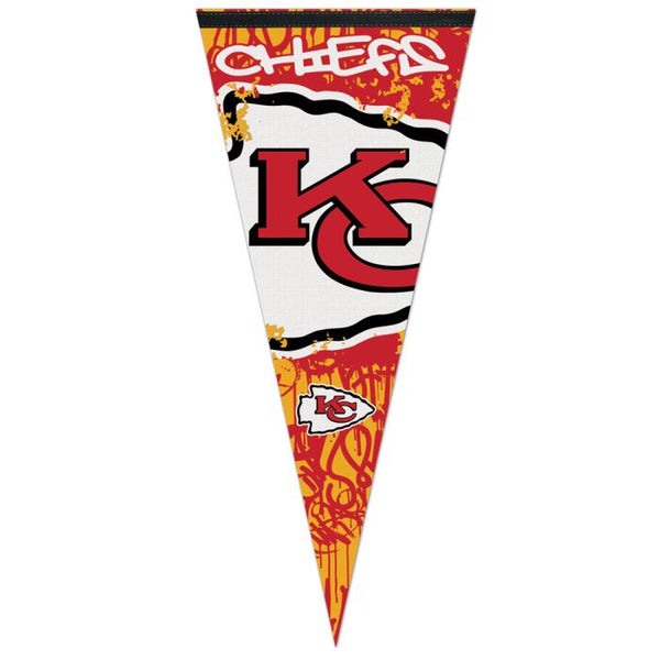 Wholesale-Kansas City Chiefs GRAFFITI Premium Pennant 17" x 40"