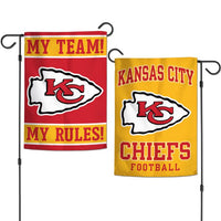 Wholesale-Kansas City Chiefs Garden Flags 2 sided 12.5" x 18"