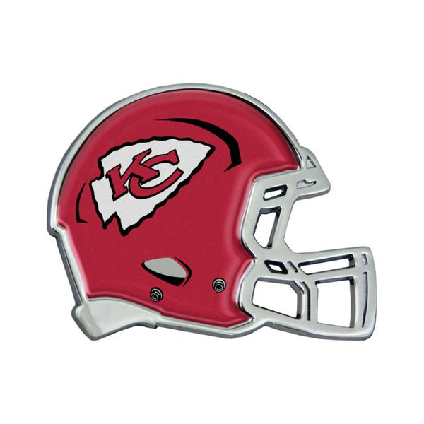 Wholesale-Kansas City Chiefs HELMET Chrome Metal Domed Emblem