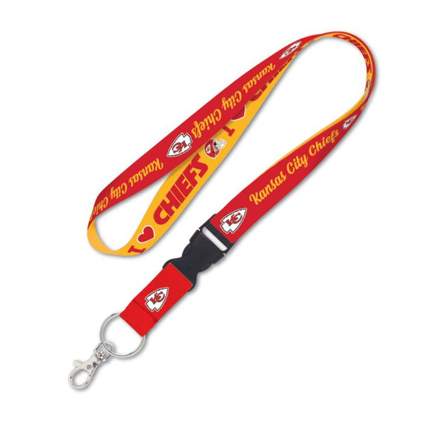 Wholesale-Kansas City Chiefs Heart Lanyard w/detachable buckle 1"