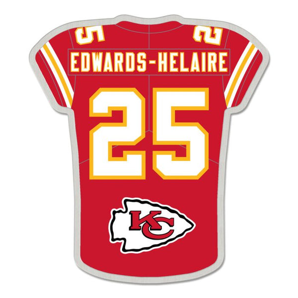 Wholesale-Kansas City Chiefs Jersey Collector Pin Jewelry Card Clyde Edwards-Helaire