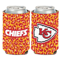 Wholesale-Kansas City Chiefs Leopard Can Cooler 12 oz.