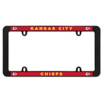 Wholesale-Kansas City Chiefs Lic Plt Thin Frame - Black Plastic