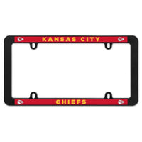 Wholesale-Kansas City Chiefs Lic Plt Thin Frame - Black Plastic