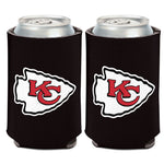 Wholesale-Kansas City Chiefs Logo Black Background Can Cooler 12 oz.