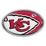 Wholesale-Kansas City Chiefs MEGA Chrome Metal Domed Emblem