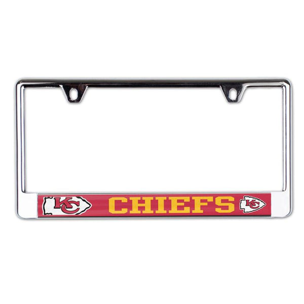 Wholesale-Kansas City Chiefs MEGA Lic Plate Frame B/O Printed