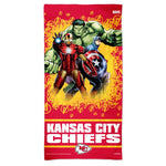 Wholesale-Kansas City Chiefs / Marvel (C) 2021 Marvel Spectra Beach Towel 30" x 60"