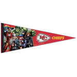 Wholesale-Kansas City Chiefs / Marvel (C) 2022 Marvel Premium Pennant 12" x 30"