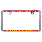 Wholesale-Kansas City Chiefs Metal Lic. Plate Frame Slim