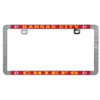 Wholesale-Kansas City Chiefs Metal Lic. Plate Frame Slim