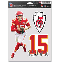 Wholesale-Kansas City Chiefs Multi Use 3 Fan Pack Patrick Mahomes II