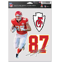 Wholesale-Kansas City Chiefs Multi Use 3 Fan Pack Travis Kelce