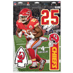 Wholesale-Kansas City Chiefs Multi-Use Decal 11" x 17" Clyde Edwards-Helaire