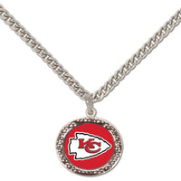 Wholesale-Kansas City Chiefs Necklace w/Charm Jewelry Card