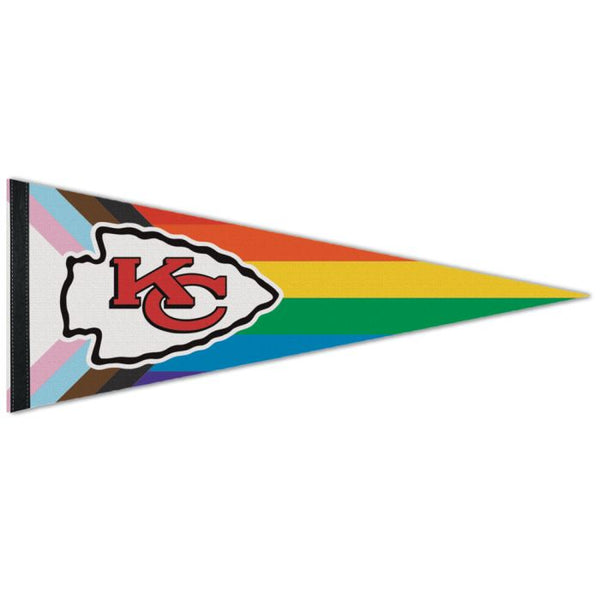 Wholesale-Kansas City Chiefs PRIDE Premium Pennant 12" x 30"