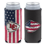 Wholesale-Kansas City Chiefs Patriotic 12 oz Slim Can Cooler