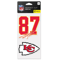 Wholesale-Kansas City Chiefs Perfect Cut Decal Set of two 4"x4" Travis Kelce