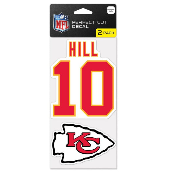 Wholesale-Kansas City Chiefs Perfect Cut Decal Set of two 4"x4" Tyreek Hill