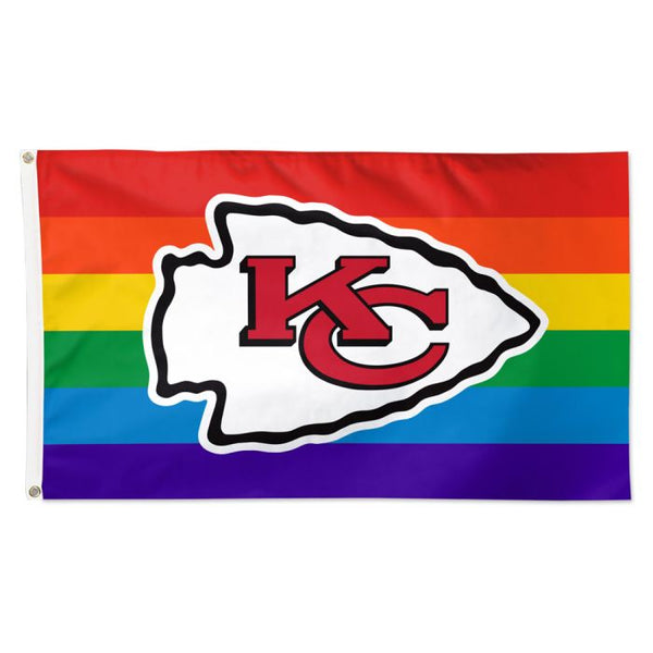 Wholesale-Kansas City Chiefs Pride Flag - Deluxe 3' X 5'