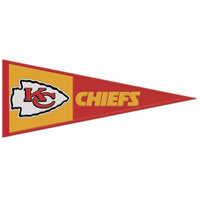 Wholesale-Kansas City Chiefs Primary Wool Pennant 13" x 32"