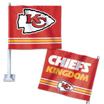 Wholesale-Kansas City Chiefs Slogan Car Flag 11.75" x 14"