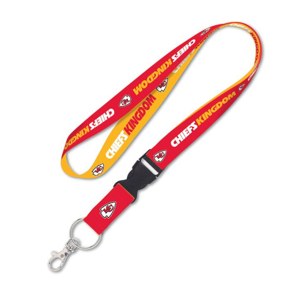 Wholesale-Kansas City Chiefs Slogan Lanyard w/detachable buckle 1"