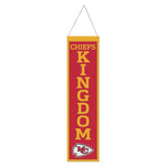 Wholesale-Kansas City Chiefs Slogan Wool Banner 8" x 32"