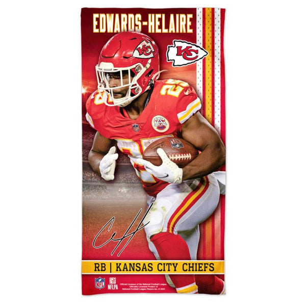 Wholesale-Kansas City Chiefs Spectra Beach Towel 30" x 60" Clyde Edwards-Helaire