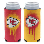 Wholesale-Kansas City Chiefs Spray Paint 12 oz Slim Can Cooler