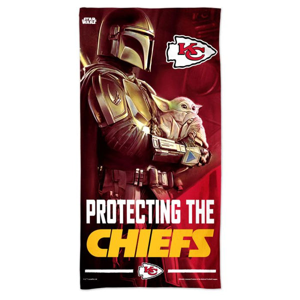 Wholesale-Kansas City Chiefs / Star Wars Mandalaorian Spectra Beach Towel 30" x 60"