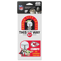 Wholesale-Kansas City Chiefs / Star Wars Mandalorian Perfect Cut Decal Set of two 4"x4"