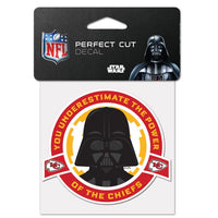 Wholesale-Kansas City Chiefs / Star Wars Vader Perfect Cut Color Decal 4" x 4"